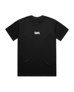 black staple tee
