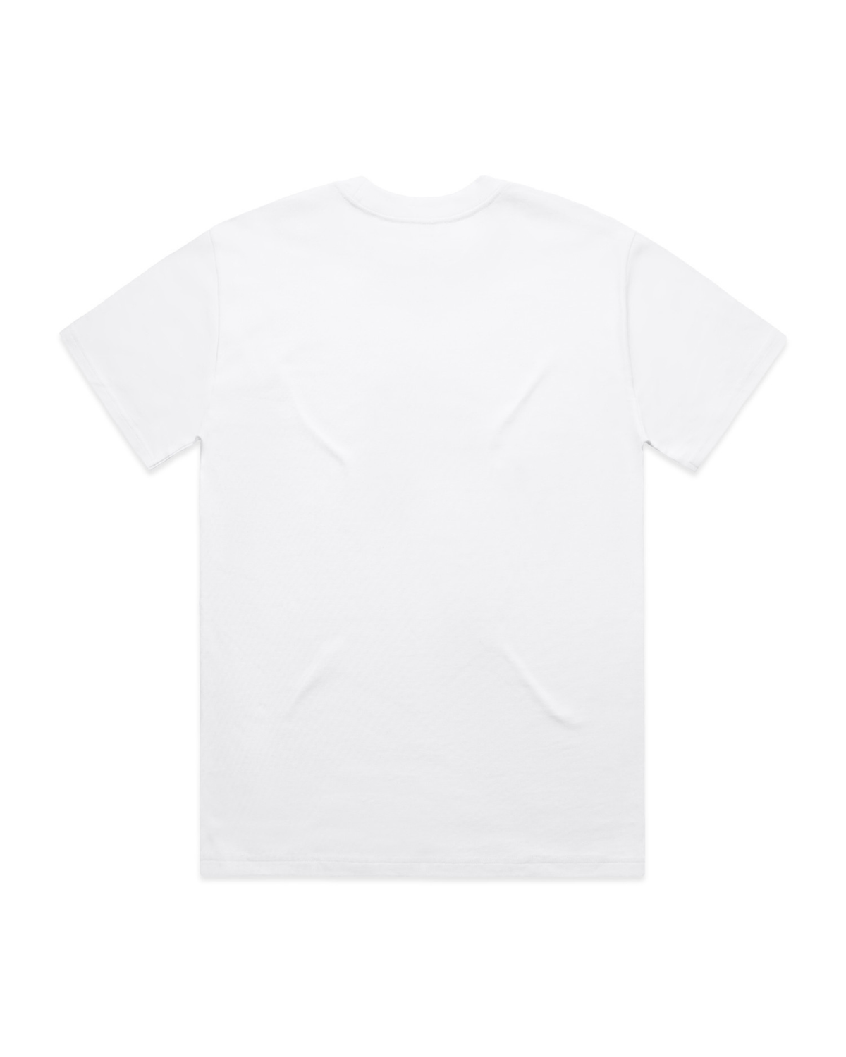white staple tee